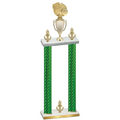 Double Green Carbon Fiber Victory Basketball Trophy