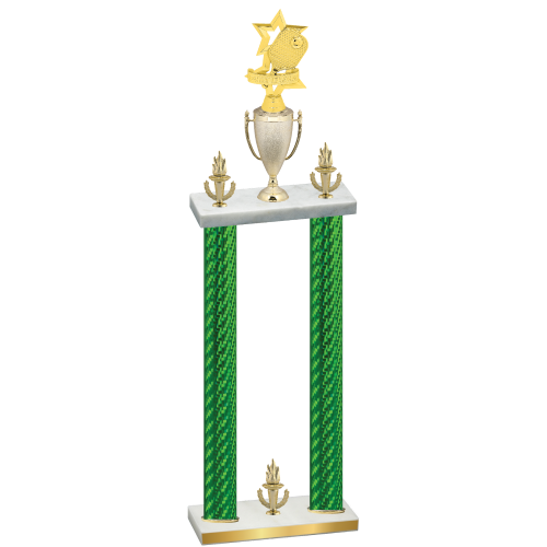 Double Green Carbon Fiber Victory Pickleball Trophy
