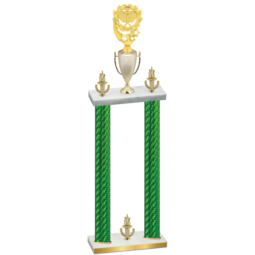 Double Green Carbon Fiber Victory Pickleball Trophy