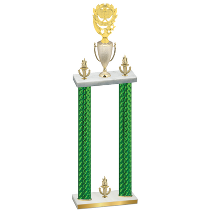 Double Green Carbon Fiber Victory Pickleball Trophy