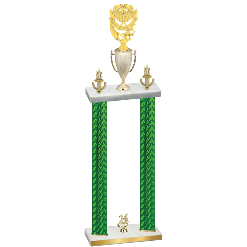 Double Green Carbon Fiber Year Pickleball Trophy