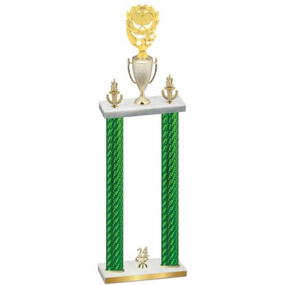 Double Green Carbon Fiber Year Pickleball Trophy