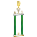 Double Green Carbon Fiber Second Place Pickleball Trophy