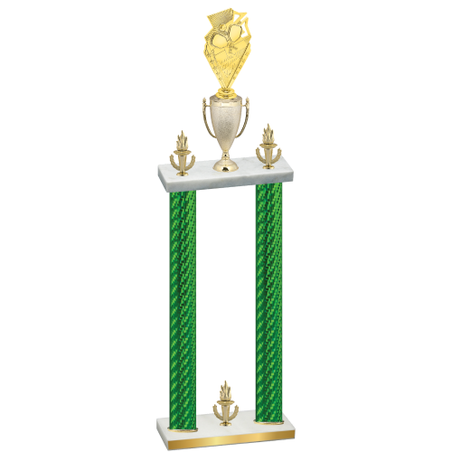 Double Green Carbon Fiber Victory Pickleball Trophy