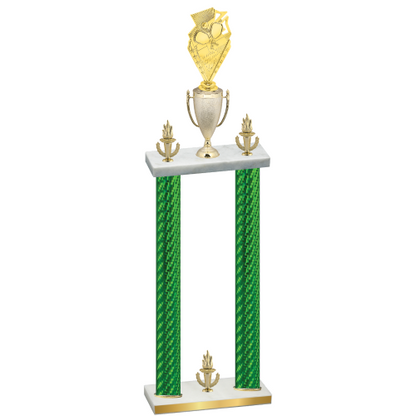 Double Green Carbon Fiber Victory Pickleball Trophy