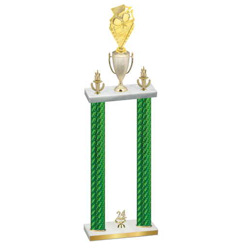 Double Green Carbon Fiber Year Pickleball Trophy