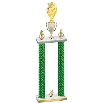 Double Green Carbon Fiber Year Pickleball Trophy