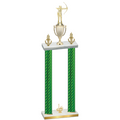 Double Green Carbon Fiber First Place Archery Trophy