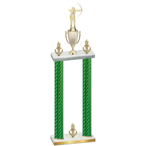 Double Green Carbon Fiber Victory Archery Trophy