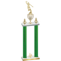 Double Green Carbon Fiber Fourth Place Basketball Trophy