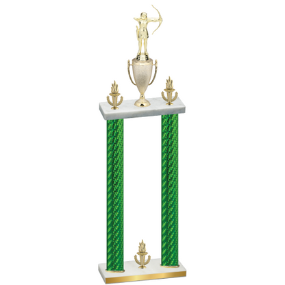 Double Green Carbon Fiber Victory Archery Trophy