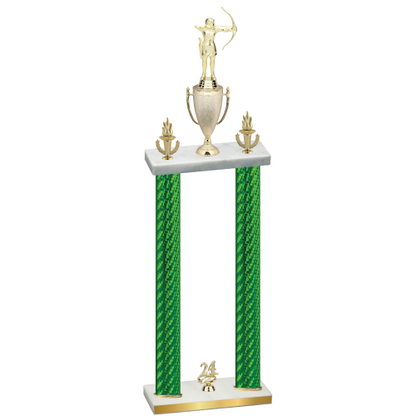 Double Green Carbon Fiber Year Archery Trophy