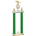 Double Green Carbon Fiber Fourth Place Fishing Trophy