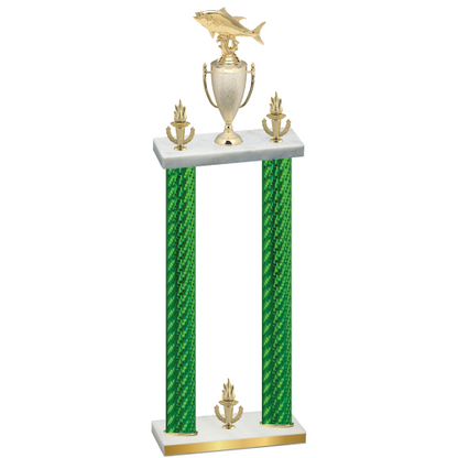 Double Green Carbon Fiber Victory Fishing Trophy