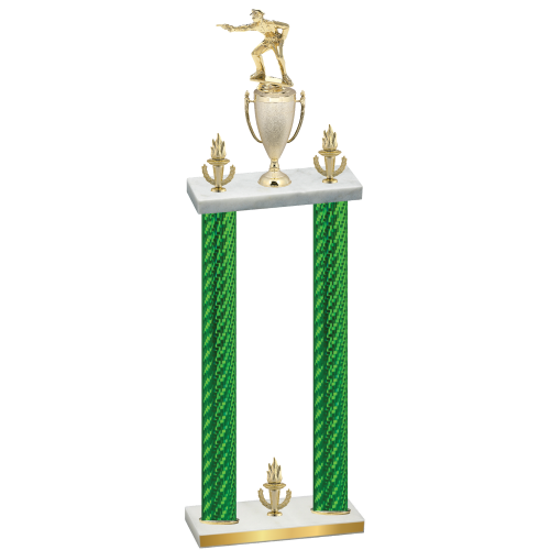 Double Green Carbon Fiber Victory Shooter Trophy