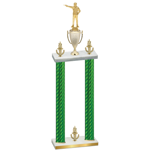 Double Green Carbon Fiber Victory Shooter Trophy