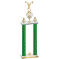 Double Green Carbon Fiber First Place Weights Trophy
