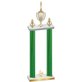 Double Green Carbon Fiber Fourth Place Chess Trophy