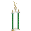 Double Green Carbon Fiber Fourth Place Basketball Trophy