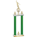 Double Green Carbon Fiber Victory Basketball Trophy