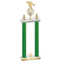 Double Green Carbon Fiber Fourth Place Fishing Trophy