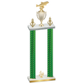 Double Green Carbon Fiber Fourth Place Fishing Trophy