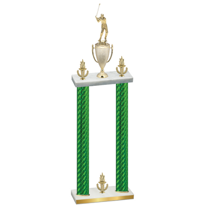 Double Green Carbon Fiber Victory Golf Trophy
