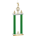Double Green Carbon Fiber Year Golf Trophy