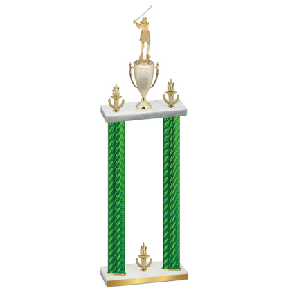 Double Green Carbon Fiber Victory Golf Trophy
