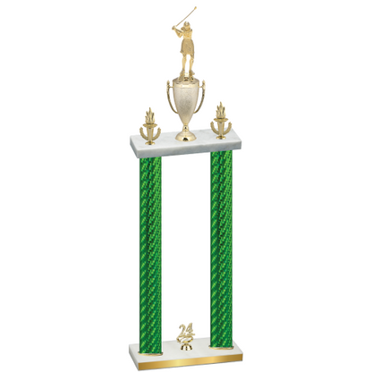 Double Green Carbon Fiber Year Golf Trophy