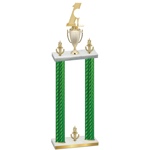 Double Green Carbon Fiber Victory Golf Trophy