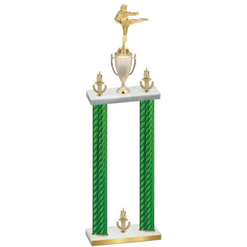 Double Green Carbon Fiber Victory Karate Trophy