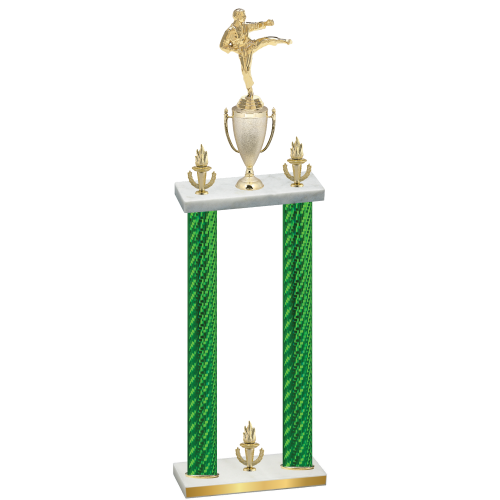 Double Green Carbon Fiber Victory Karate Trophy