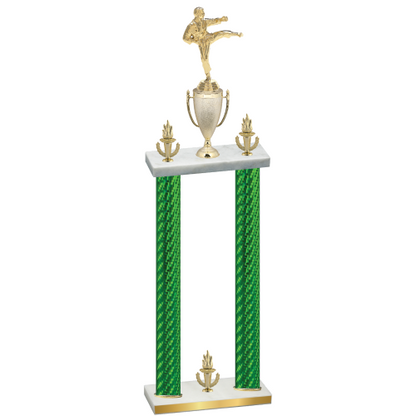 Double Green Carbon Fiber Victory Karate Trophy