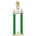 Double Green Carbon Fiber Year Baseball Trophy