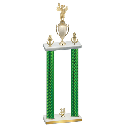 Double Green Carbon Fiber Year Academics Trophy