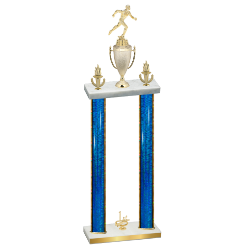 Double Blue Glacier First Place Running Trophy