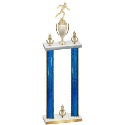 Double Blue Glacier Victory Running Trophy