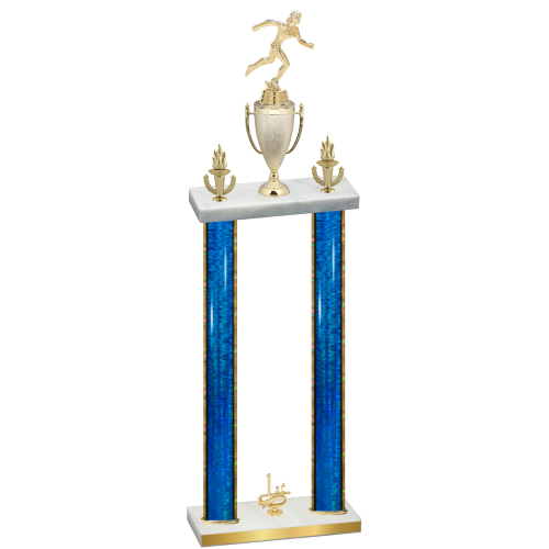 Double Blue Glacier First Place Running Trophy