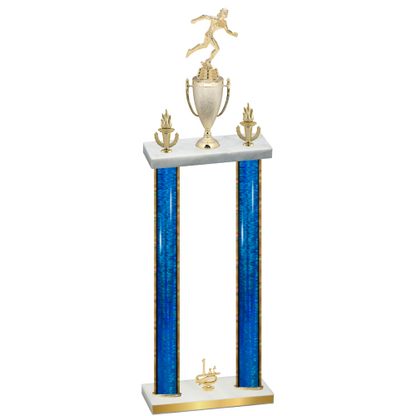 Double Blue Glacier First Place Running Trophy
