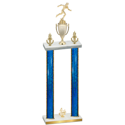 Double Blue Glacier Fourth Place Running Trophy