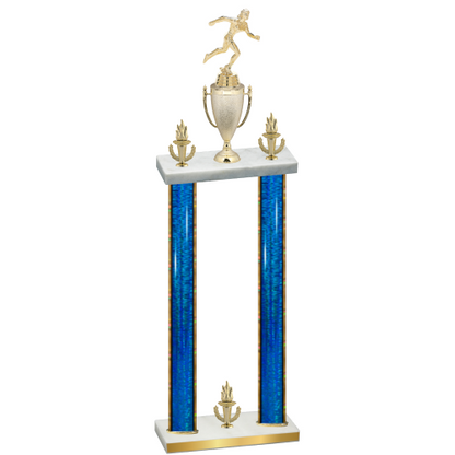 Double Blue Glacier Victory Running Trophy