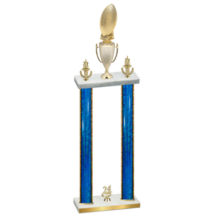 Double Blue Glacier Year Football Trophy