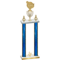 Double Blue Glacier Fourth Place Tennis Trophy