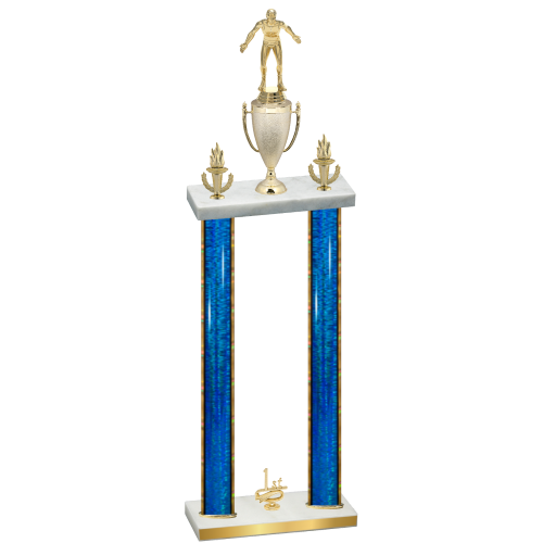Double Blue Glacier First Place Wrestling Trophy