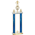 Double Blue Glacier Fourth Place Wrestling Trophy