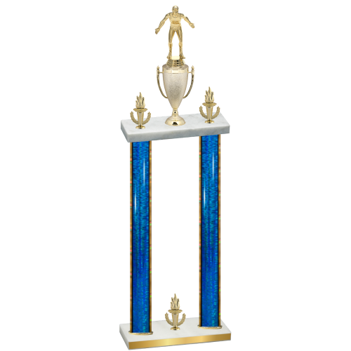 Double Blue Glacier Victory Wrestling Trophy
