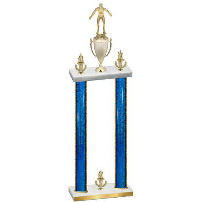 Double Blue Glacier Victory Wrestling Trophy