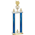 Double Blue Glacier Victory Bowling Trophy