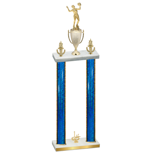 Double Blue Glacier First Place Volleyball Trophy